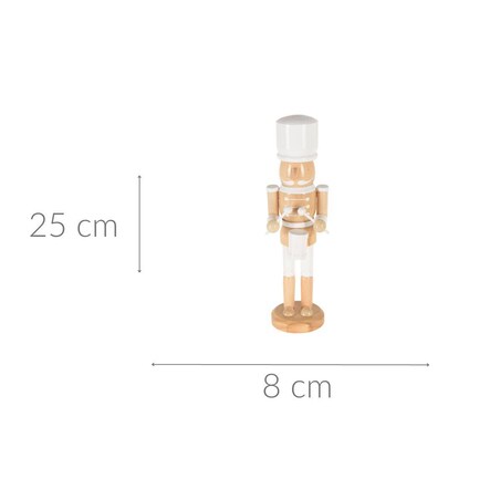 Dekoracyjny dziadek do orzechów, drewniany, 25 cm