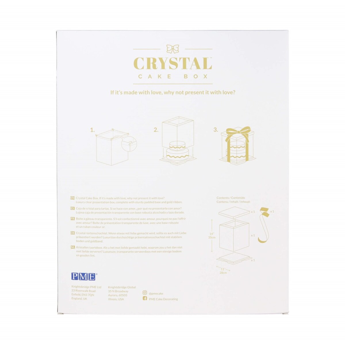 PME Przezroczyste pudełko na ciasto 250 mm