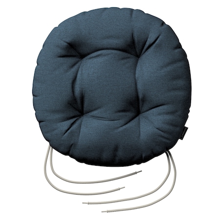 Poduszka na krzesło Adam, niebieski, fi 40 x 8 cm, Etna