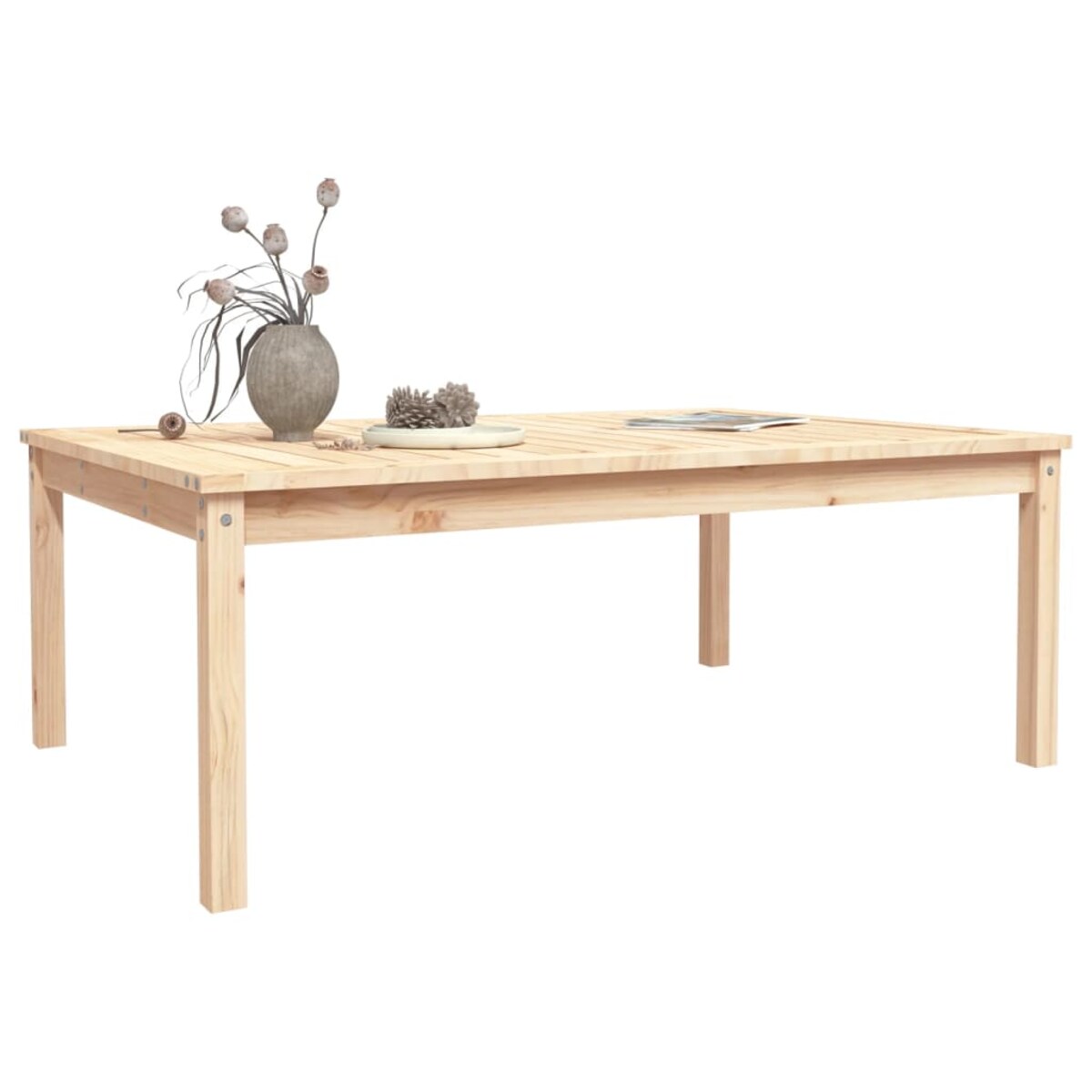 vidaXL Stolik ogrodowy, 121x82,5x45 cm, lite drewno sosnowe