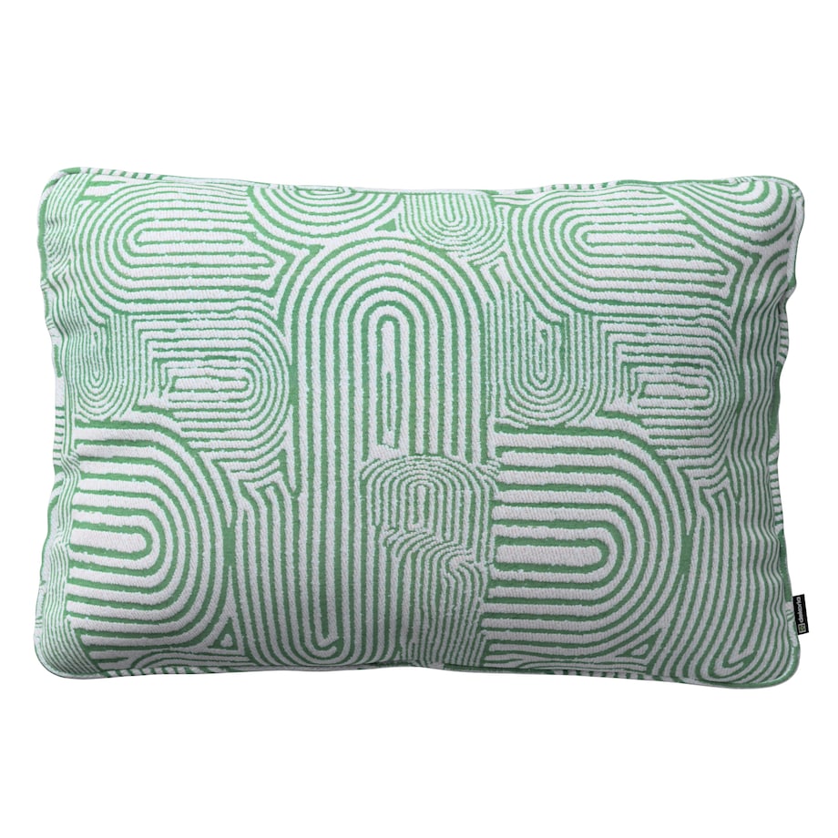 Poszewka Gabi na poduszkę prostokątna 60x40 miętowe łuki na kremowym tle
