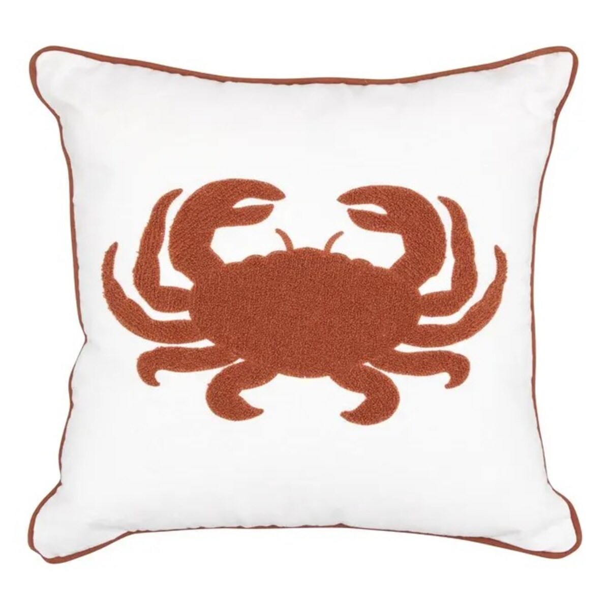 Poduszka dekoracyjna haftowana Oceania 45x45cm biała