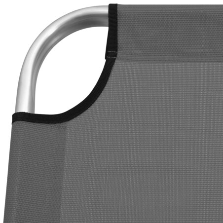 vidaXL Wysoki leżak dla seniora, składany, szary, aluminiowy