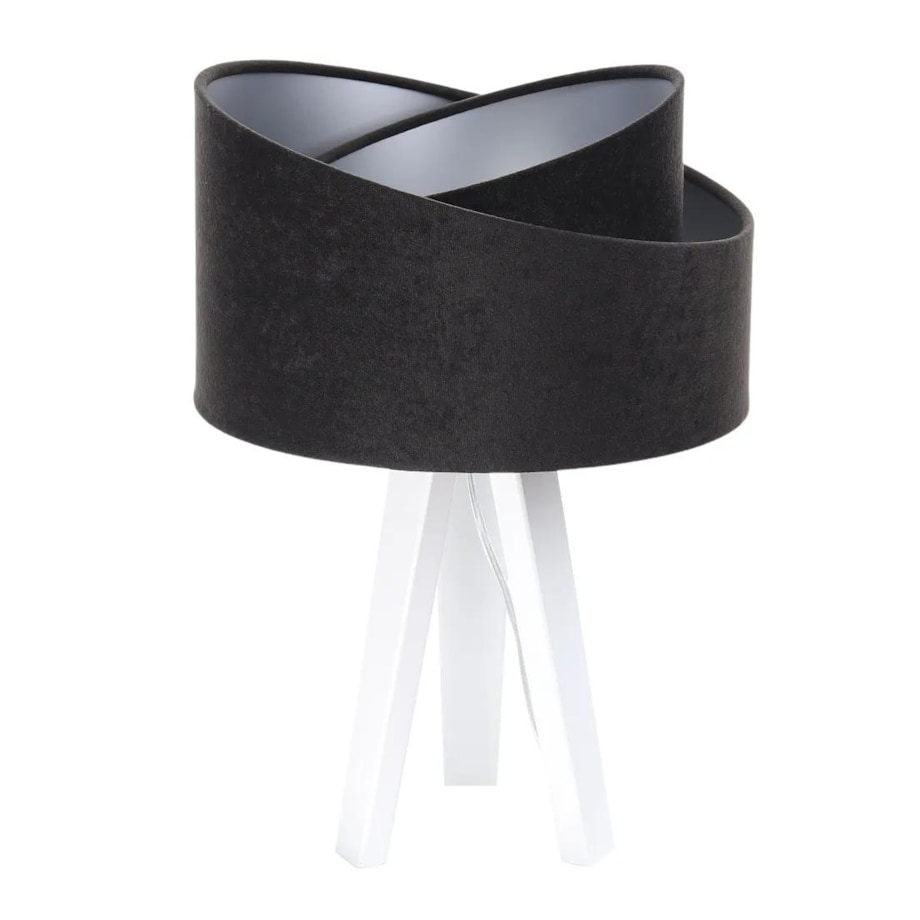 Lampa stołowa GEMSTONE czarna/srebrna/biała