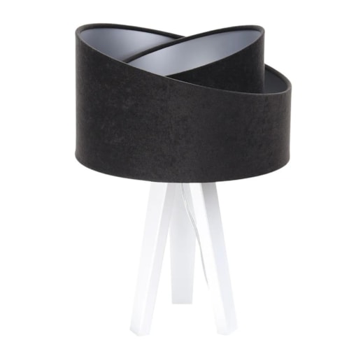 Lampa stołowa GEMSTONE czarna/srebrna/biała