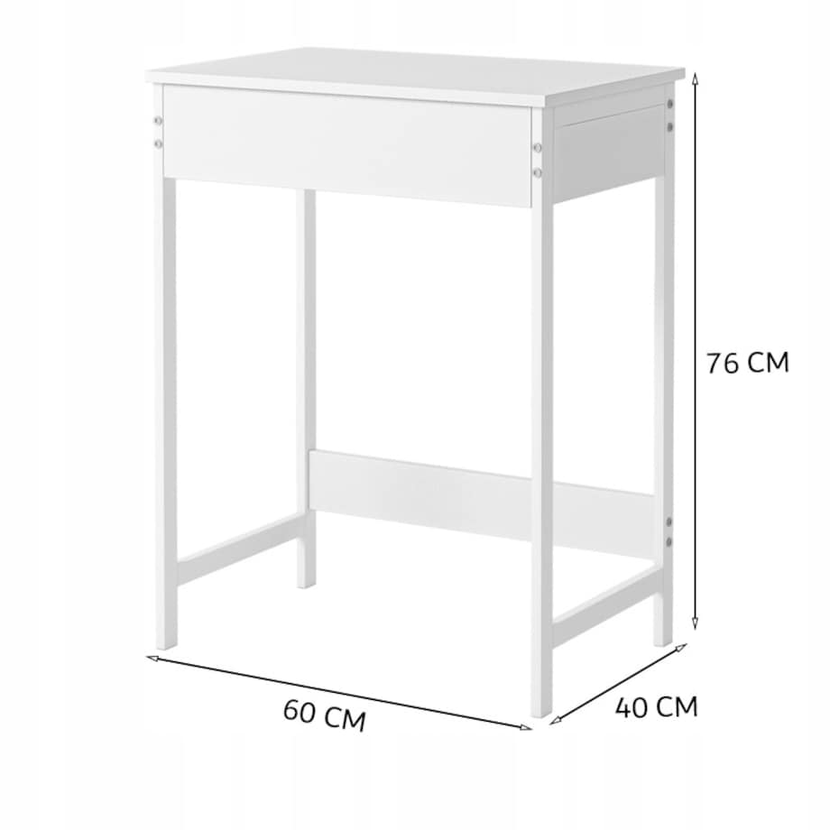 Biurko komputerowe stół dla dzieci mały stolik z 1 szuflada nowoczesne 60cm