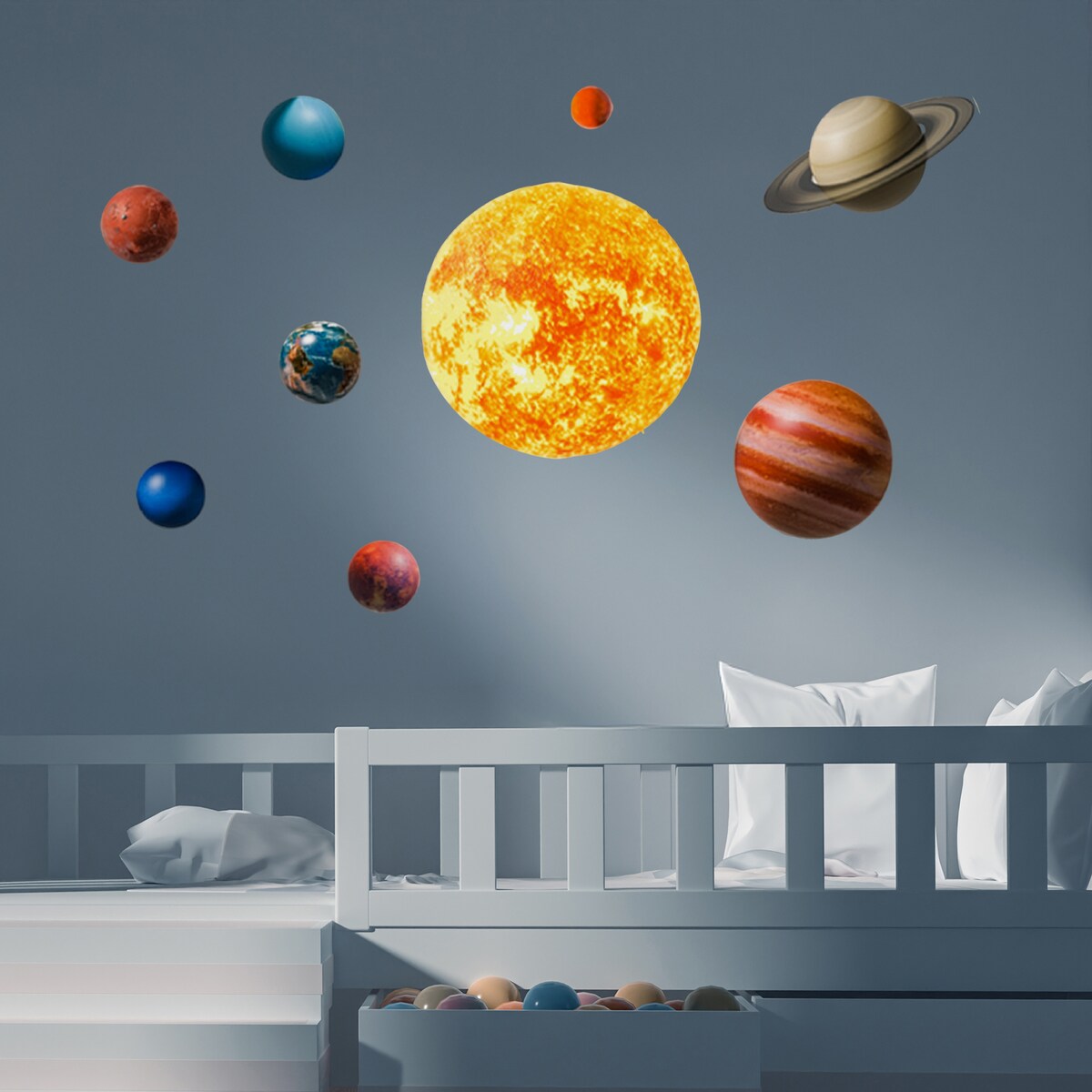 naklejki na ścianę do pokoju dziecka, sipo, planety