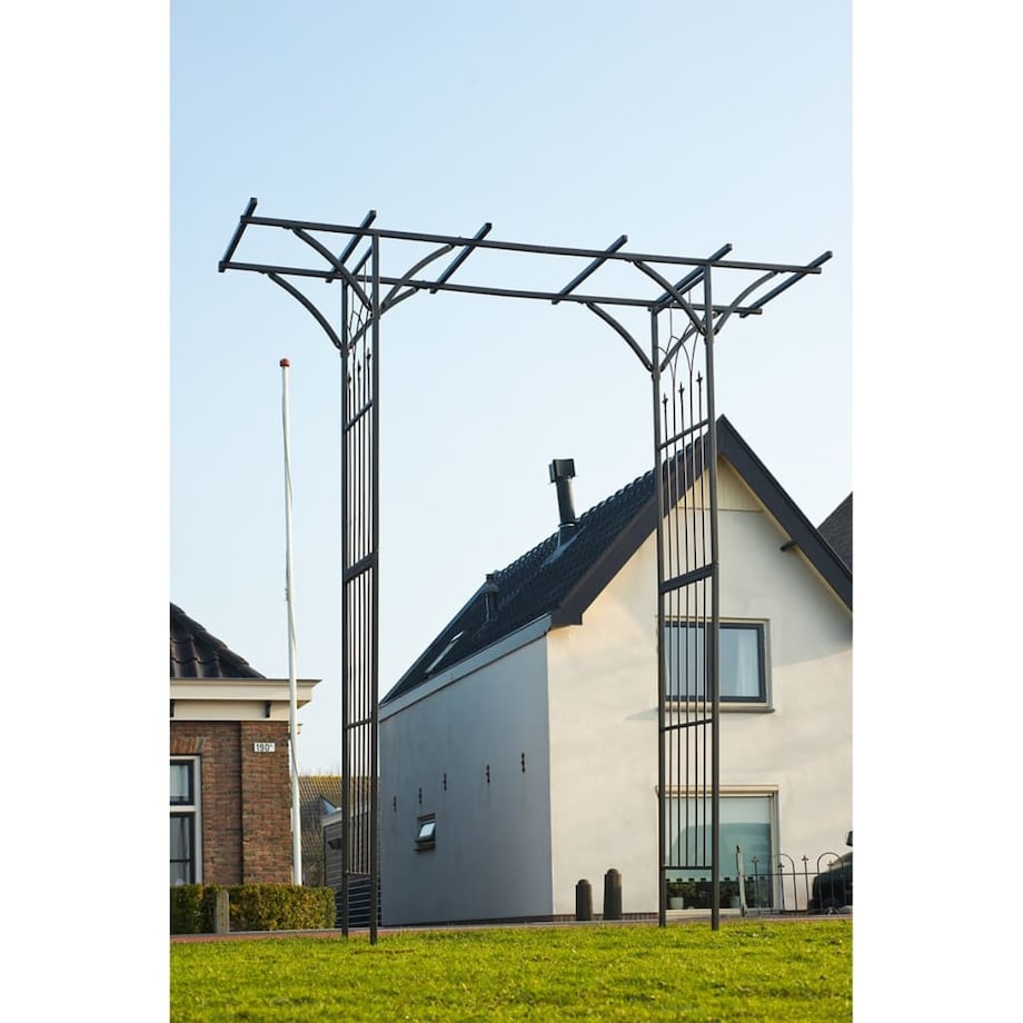 Nature Łuk ogrodowy, metalowy, 114 x 66 x 232 cm, czarny