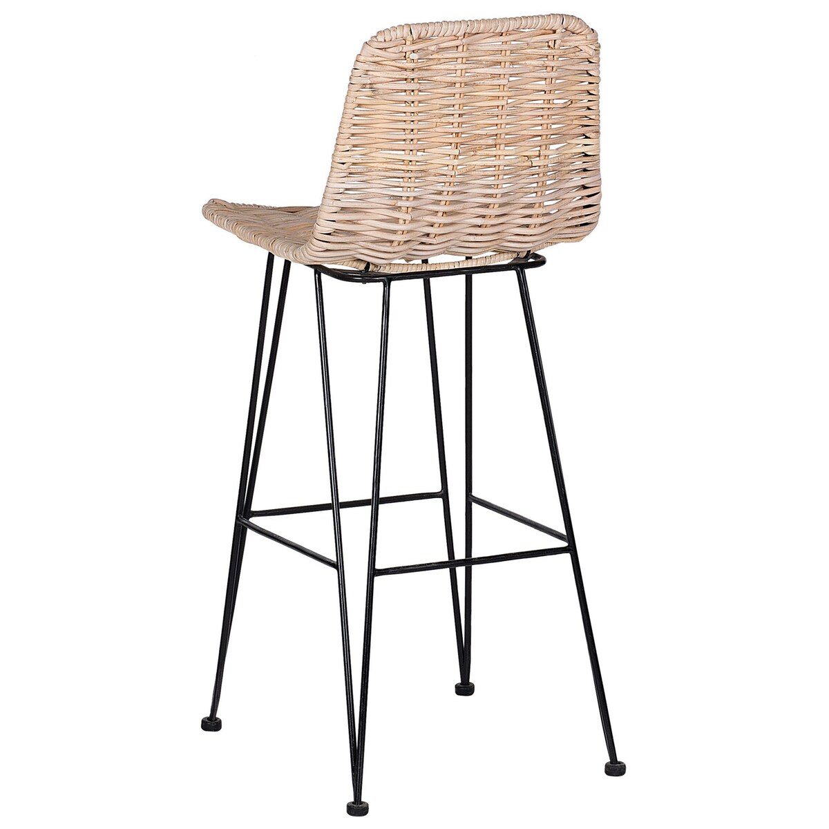Zestaw 2 krzeseł barowych CASSITA Rattan Naturalny