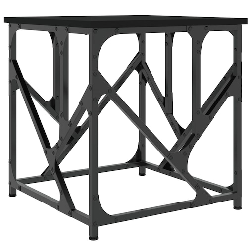 vidaXL Stolik kawowy, czarny, 45x45x47,5 cm, materiał drewnopochodny
