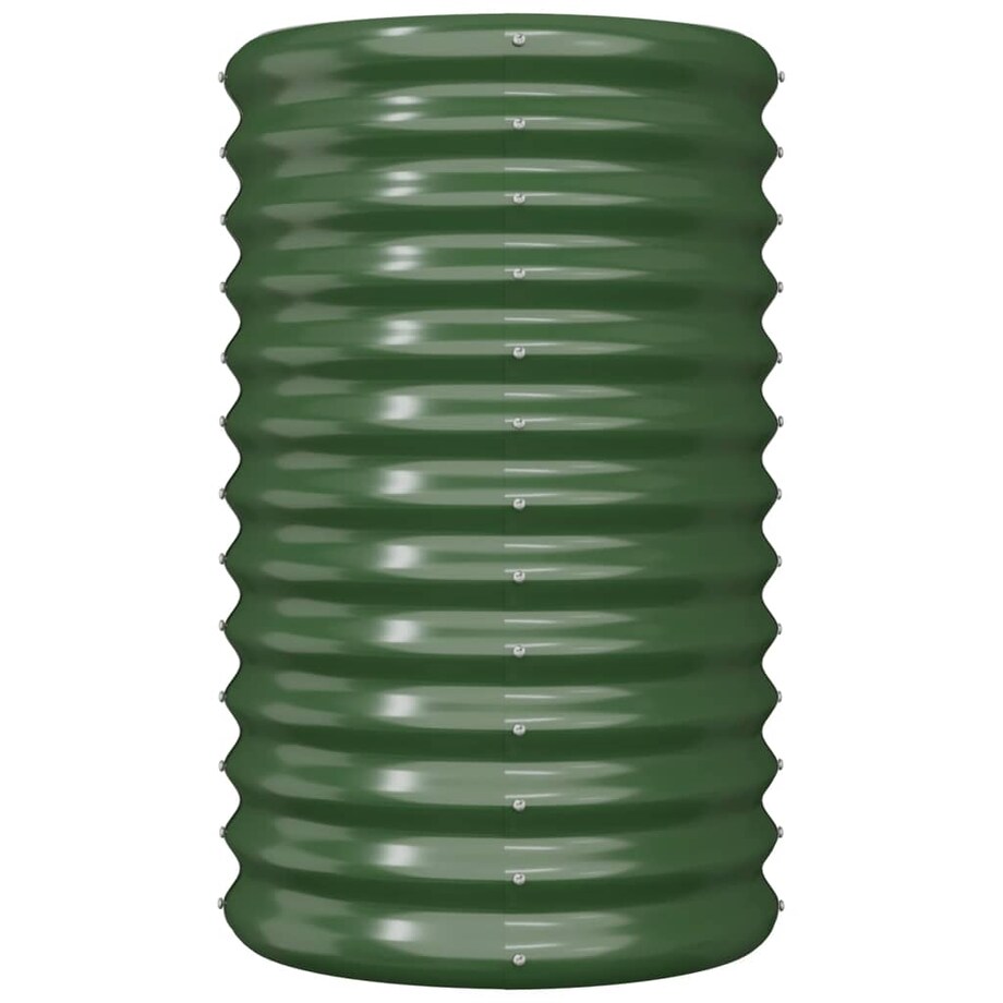 vidaXL Donica ogrodowa, stal ocynkowana, 40x40x68 cm, zielona