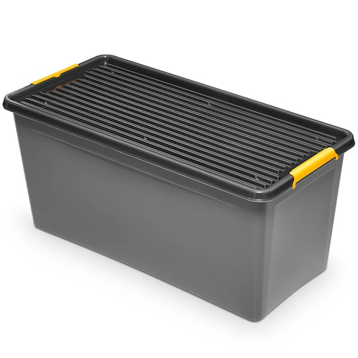 Pojemnik Plastikowy Pudełko Plastikowe Z Pokrywką Na Kółkach Pudło Box 75 L