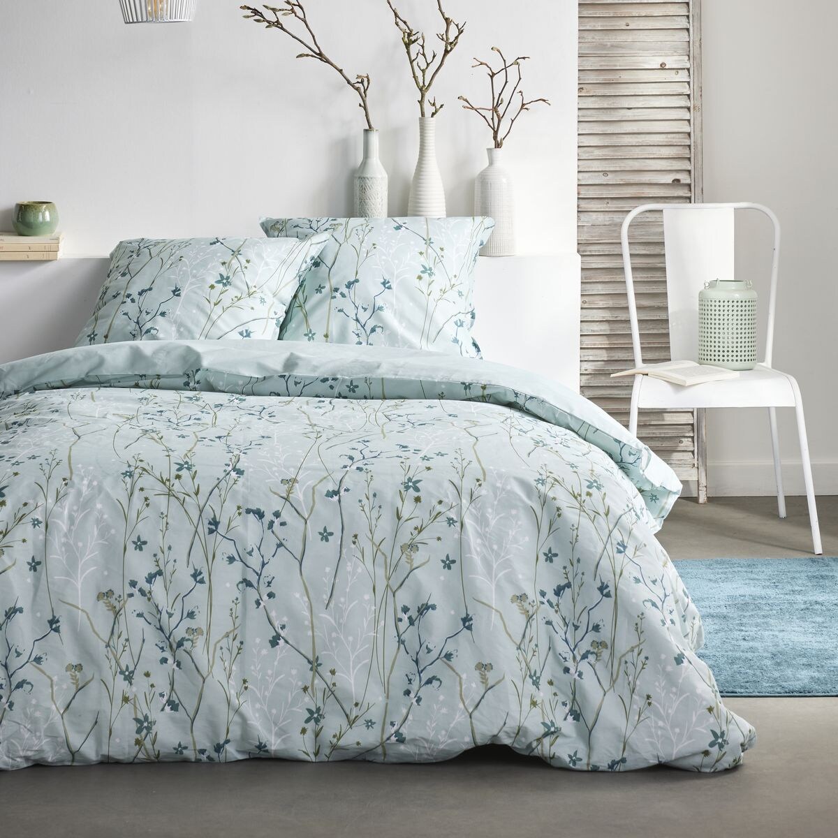 Pościel bawełniana, kołdra i 2 poduszki, 220 x 240 cm, LILIE