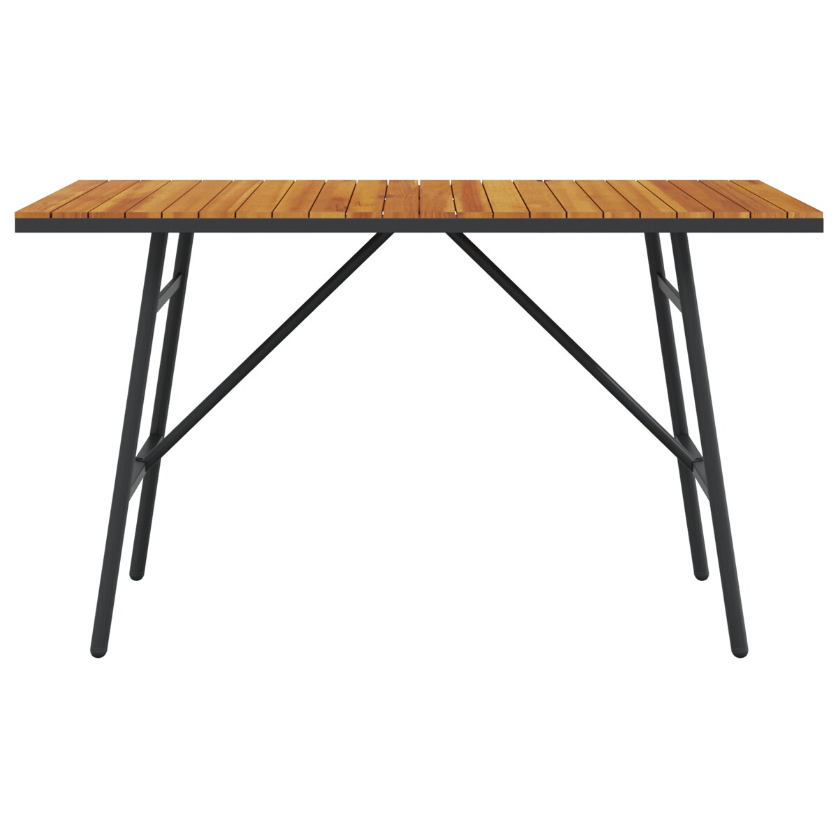 vidaXL Stół jadalny - Czarny, 110x55x62 cm, z litego drewna akacjowego