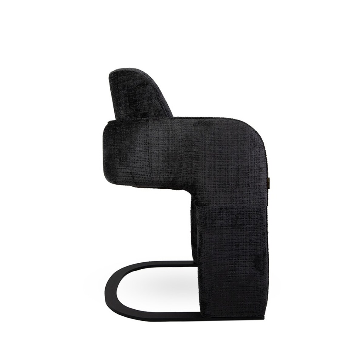 Krzesło tapicerowane BORA czarne