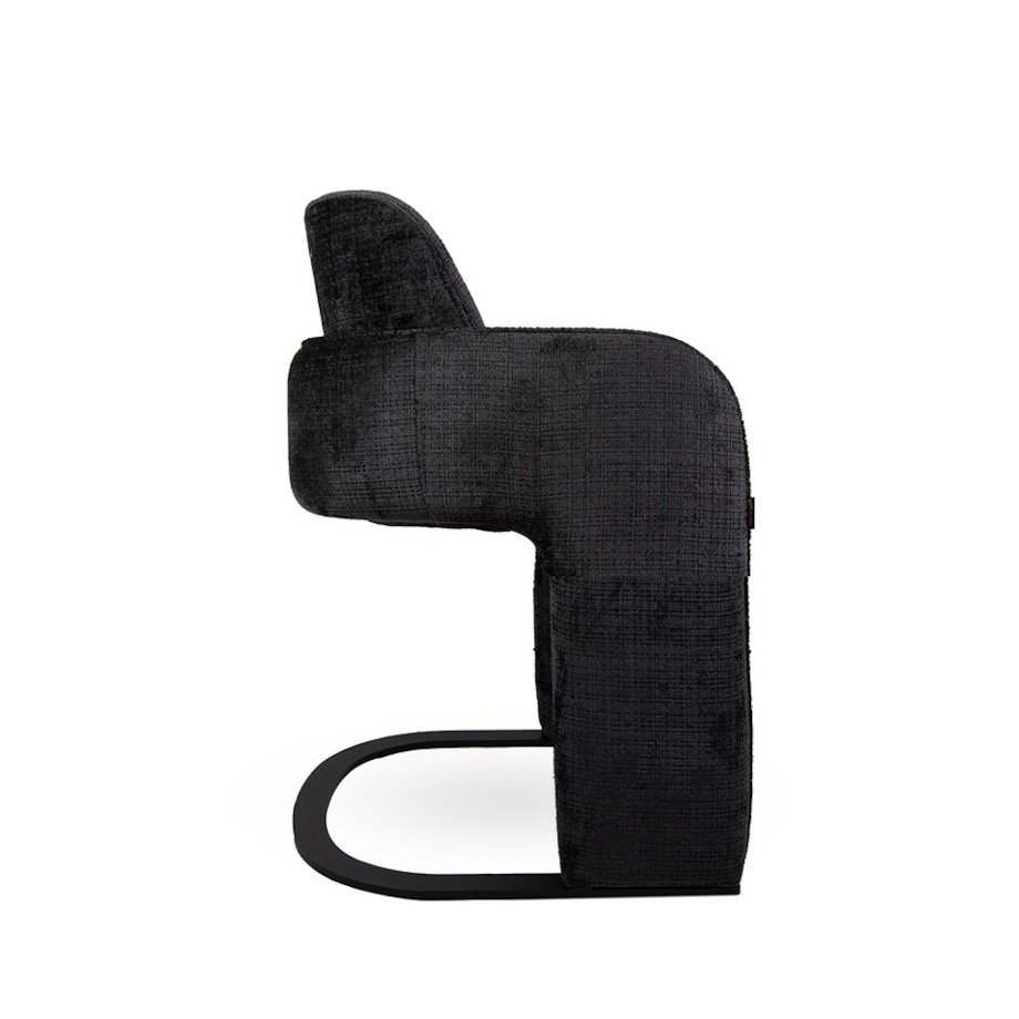 Krzesło tapicerowane BORA czarne