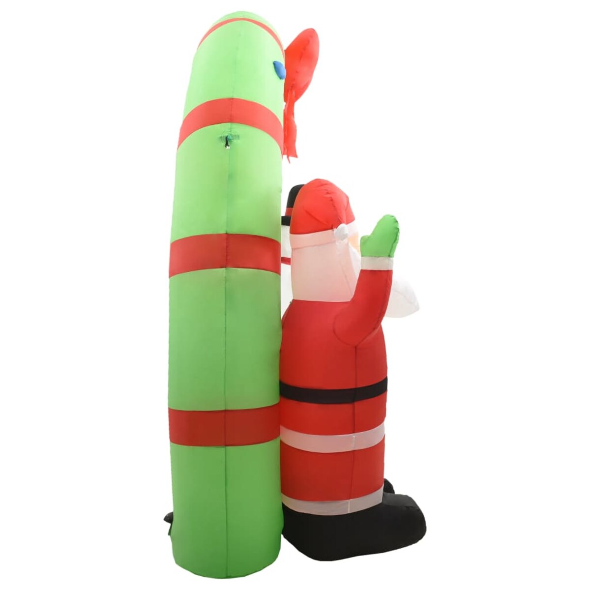 vidaXL Nadmuchiwana brama świąteczna, Mikołaj i bałwan, z LED, 223 cm