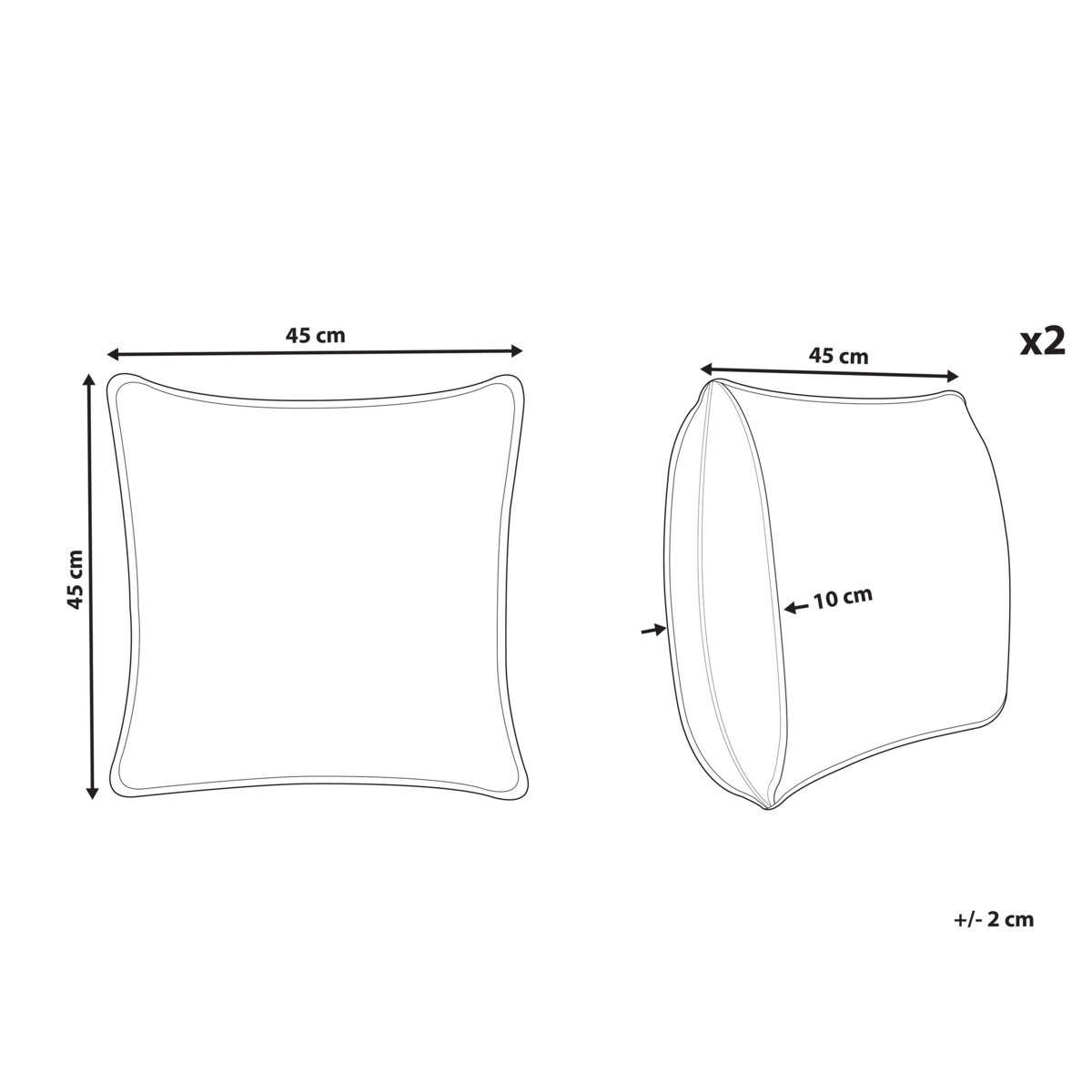 2 bawełniane poduszki dekoracyjne haftowane w kwiaty 45 x 45 cm wielokolorowe SPRUCE