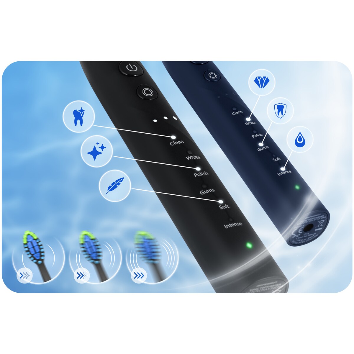 Szczoteczka soniczna do zębów Berdsen Galaxy Duo zestaw 2 szt. 322022