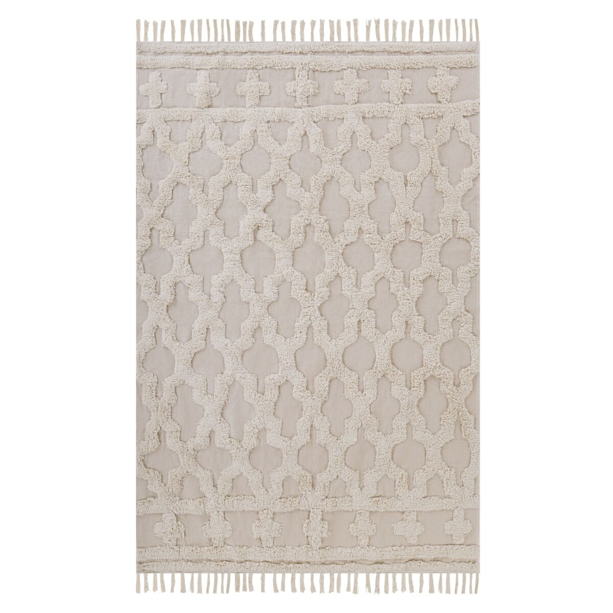 Dywan bawełniany 140 x 200 cm beżowy SULUOVA