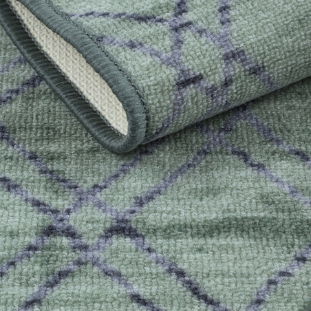 Chodnik Antypoślizgowy Vita 80x200 cm Romby Zielony