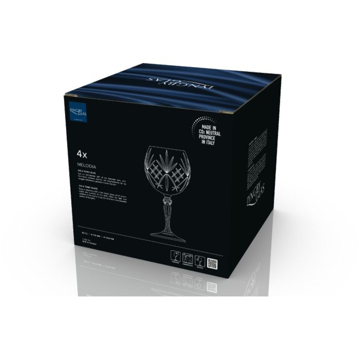 Kieliszki do ginu ze szkła kryształowego Melodia 650 ml 4 sztuki 33654
