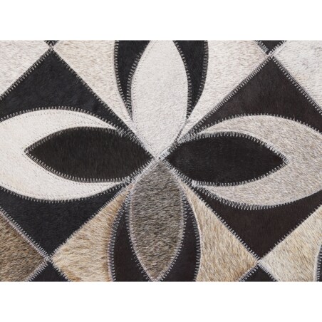 Dywan patchwork skórzany 140 x 200 cm wielokolorowy ISHAN