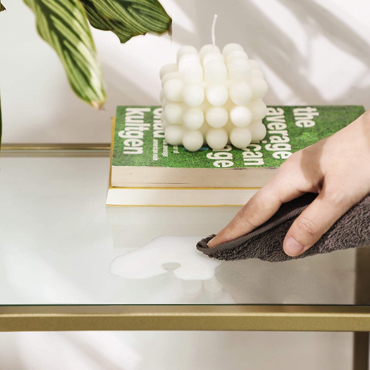 Konsola Salonowa  Prestiżowa  Złota Prostokątna