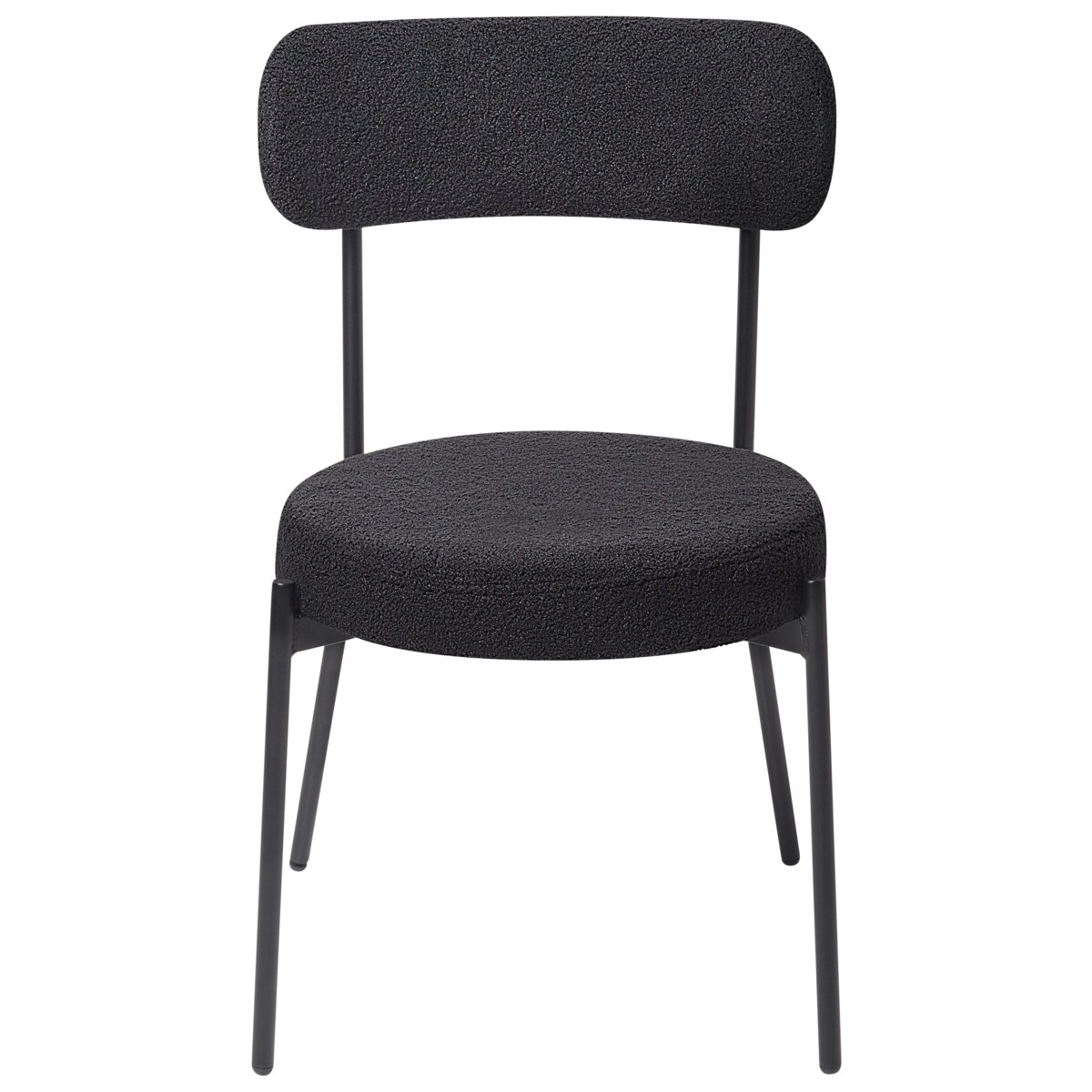 Zestaw 2 krzeseł do jadalni ALLISON Boucle Czarny