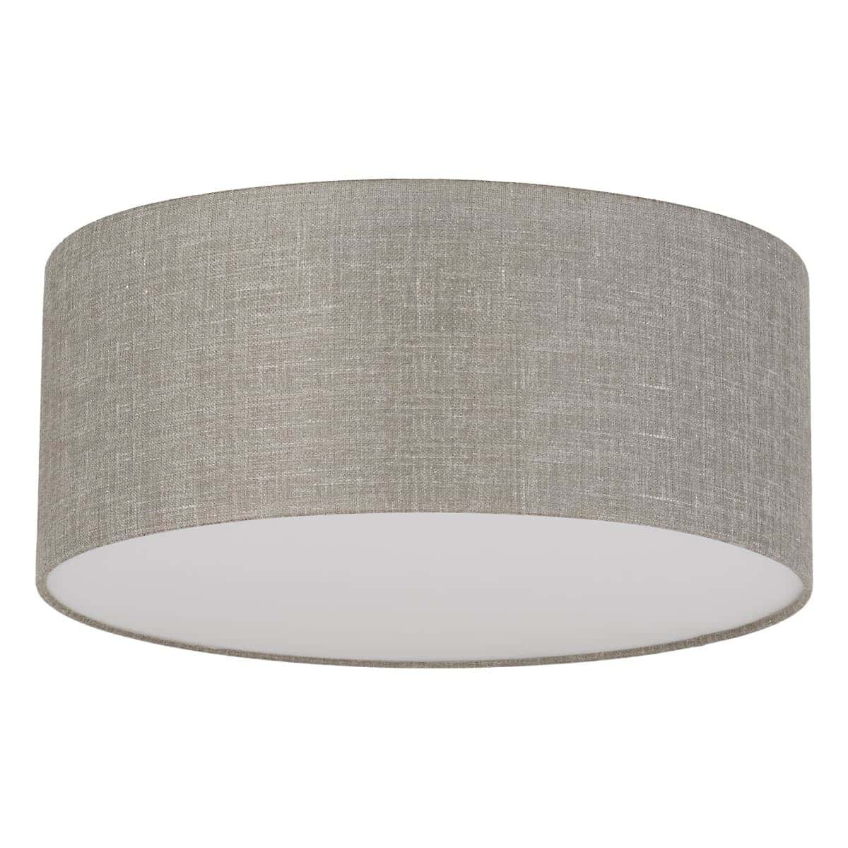 Lampa sufitowa do sypialni lniany klosz Rondo 5636 TK Lighting szara beżowa