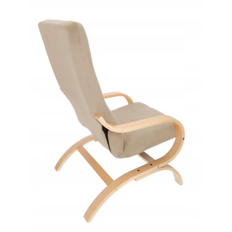 Pokrowiec Na Fotel Finka Beż Cappuccino Welur Elastyczny