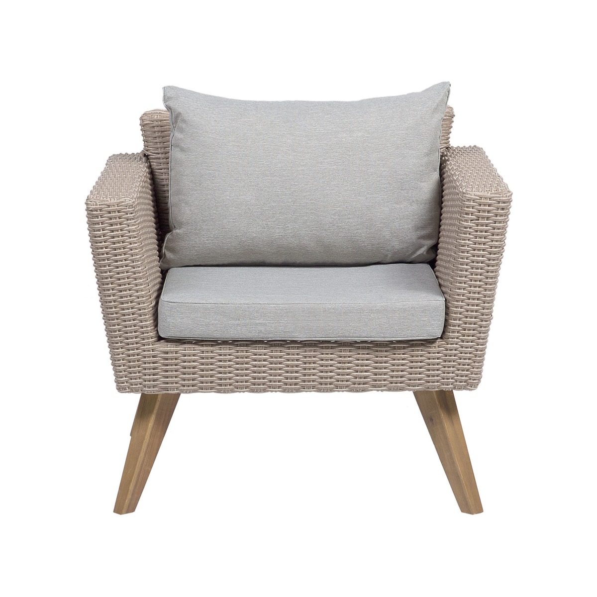 Zestaw ogrodowy ze stolikiem dla 5 osób VITTORIA Technorattan Szary