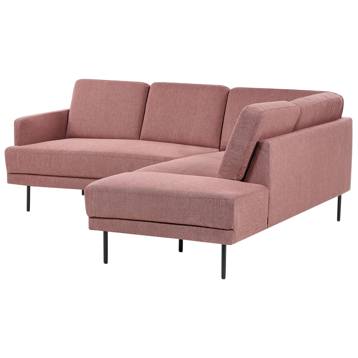 Narożnik 4-osobowy lewostronny różowy brąz BREDA