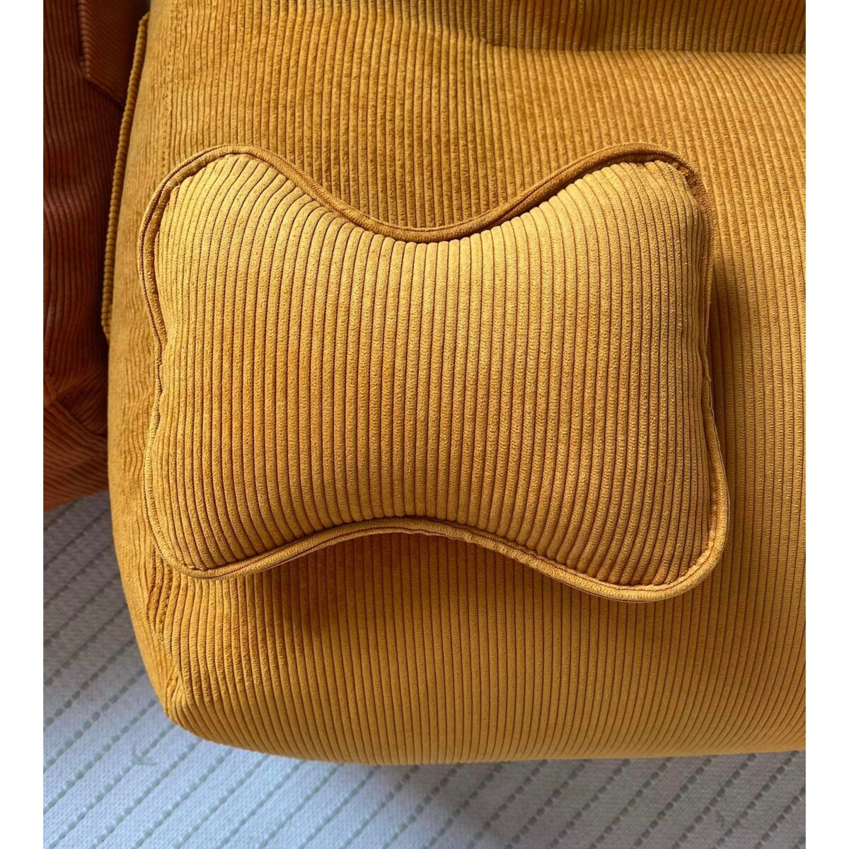 PUF FUNNY BUNNY SZTRUKS MUSZTARDOWY