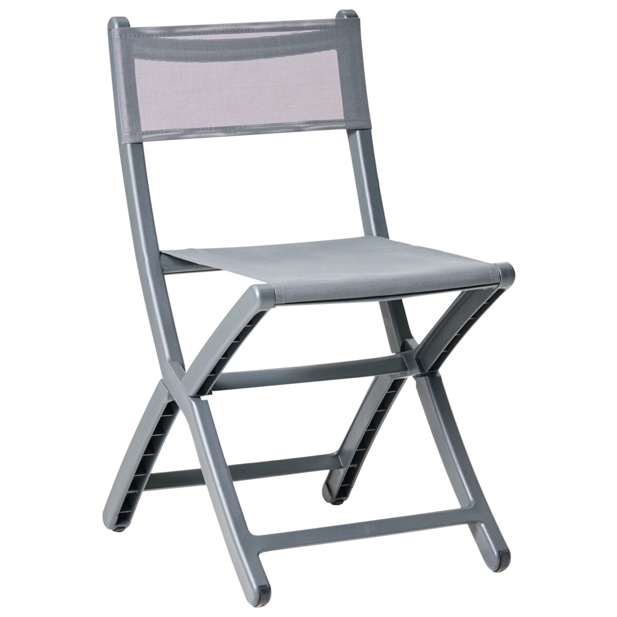 Zestaw 4 krzeseł ogrodowych TALCA Ciemnoszary