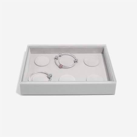 Szkatułka na bransoletki charms Stackers classic kamienna szarość z pokrywką