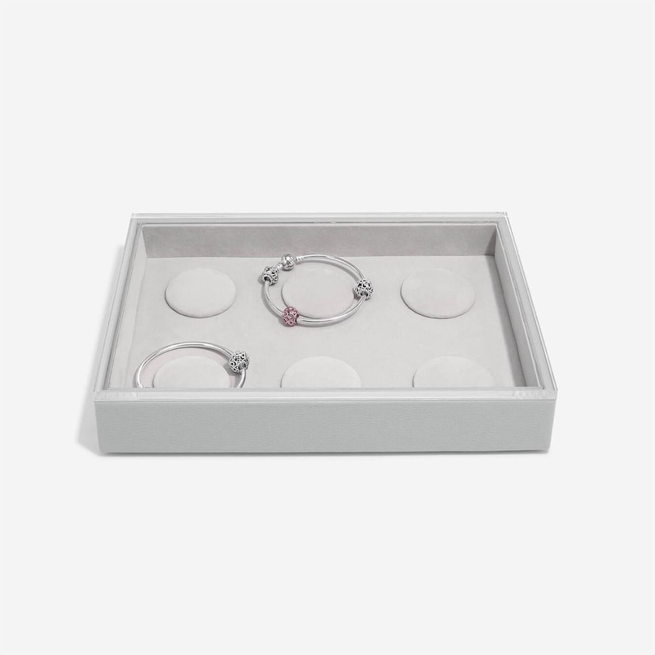 Szkatułka na bransoletki charms Stackers classic kamienna szarość z pokrywką