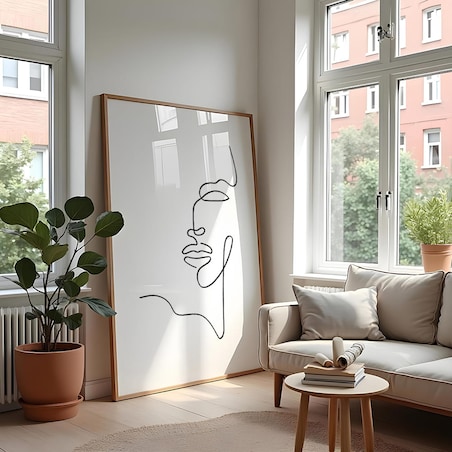 plakat line art twarz kobiety 50x70 cm