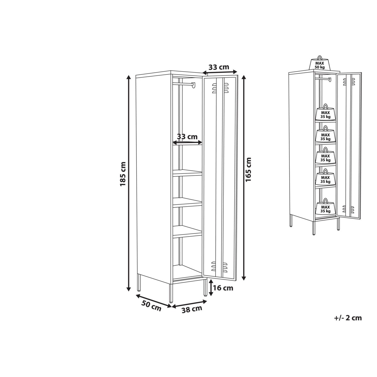 Szafa biurowa metalowa zielona FROME