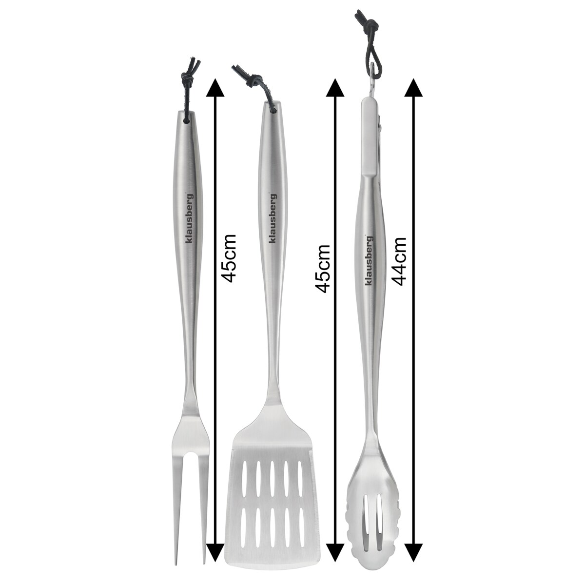 Zestaw przyborów do grilla, 3 elementy, Narzędzia do grillowania, KLAUSBERG