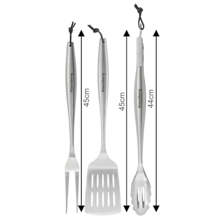 Zestaw przyborów do grilla, 3 elementy, Narzędzia do grillowania, KLAUSBERG