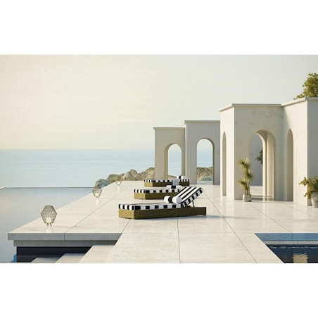 Materac ogrodowy z poduszką Azure 5900168832312 King Home czarny biały