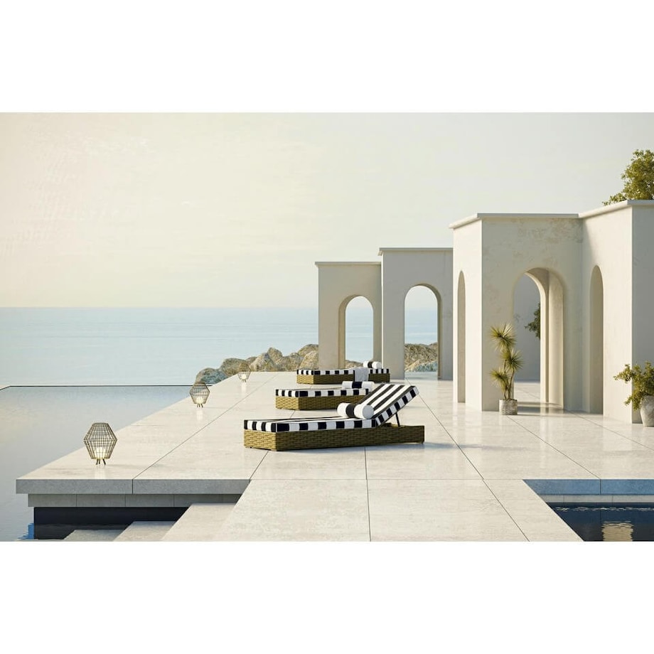 Materac ogrodowy z poduszką Azure 5900168832312 King Home czarny biały