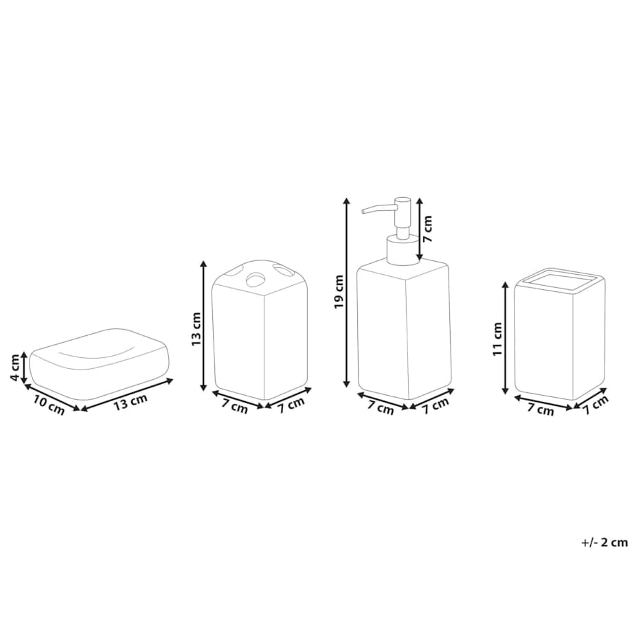 4-częściowy zestaw akcesoriów łazienkowych wielokolorowy CODAZZI