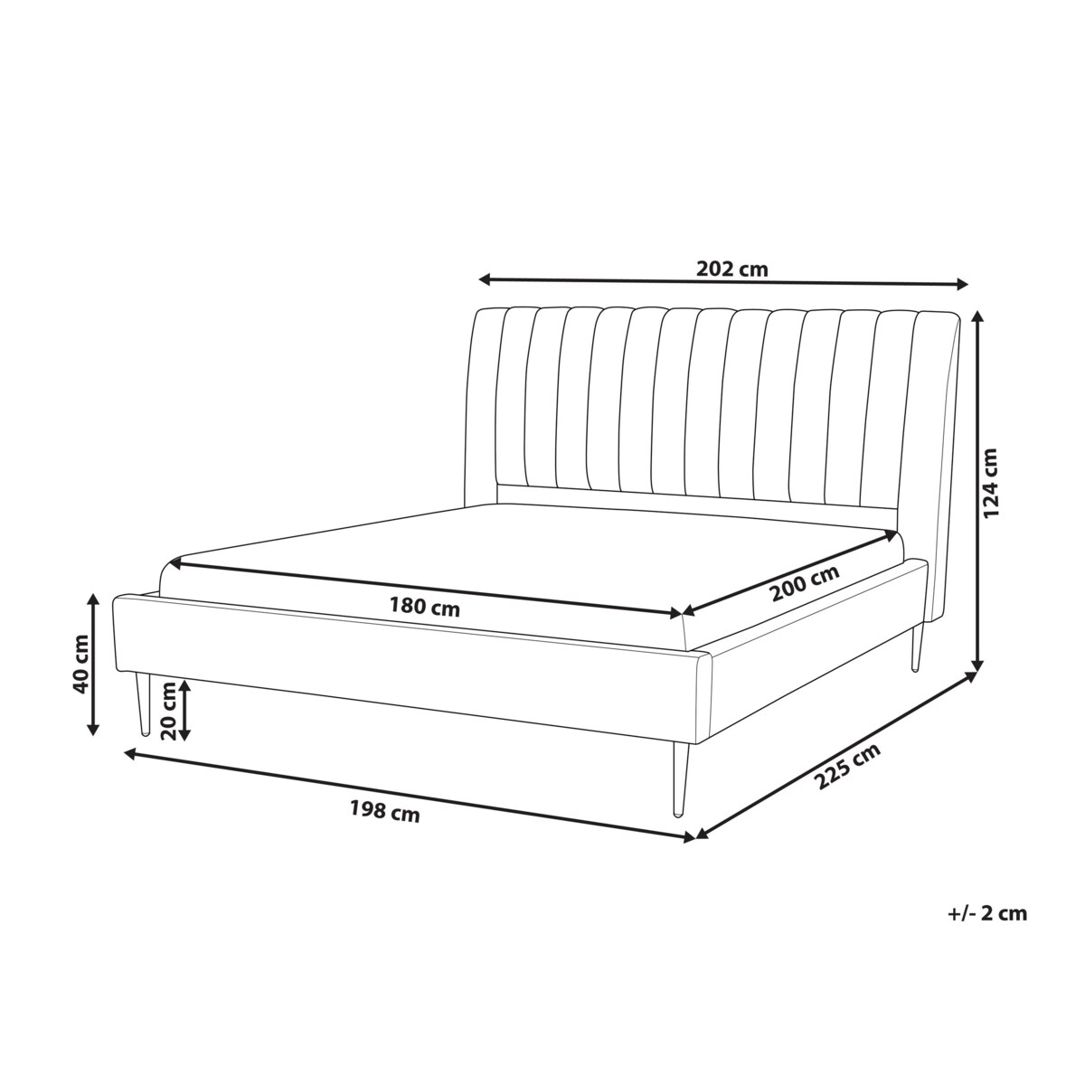 Łóżko welurowe 180 x 200 cm zielone MARVILLE