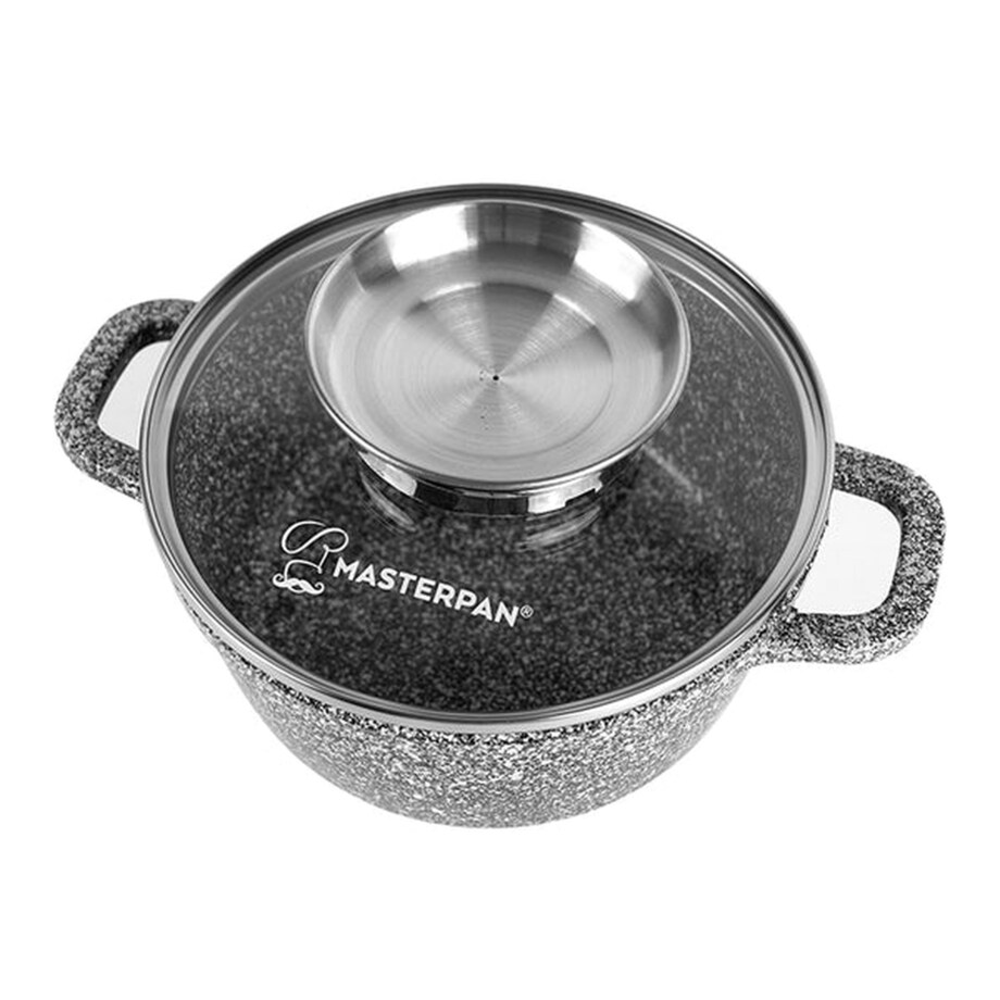 Zestaw Garnków Granitowych 8 El. Aroma Indukcja Gaz 16/20/24/28 Cm