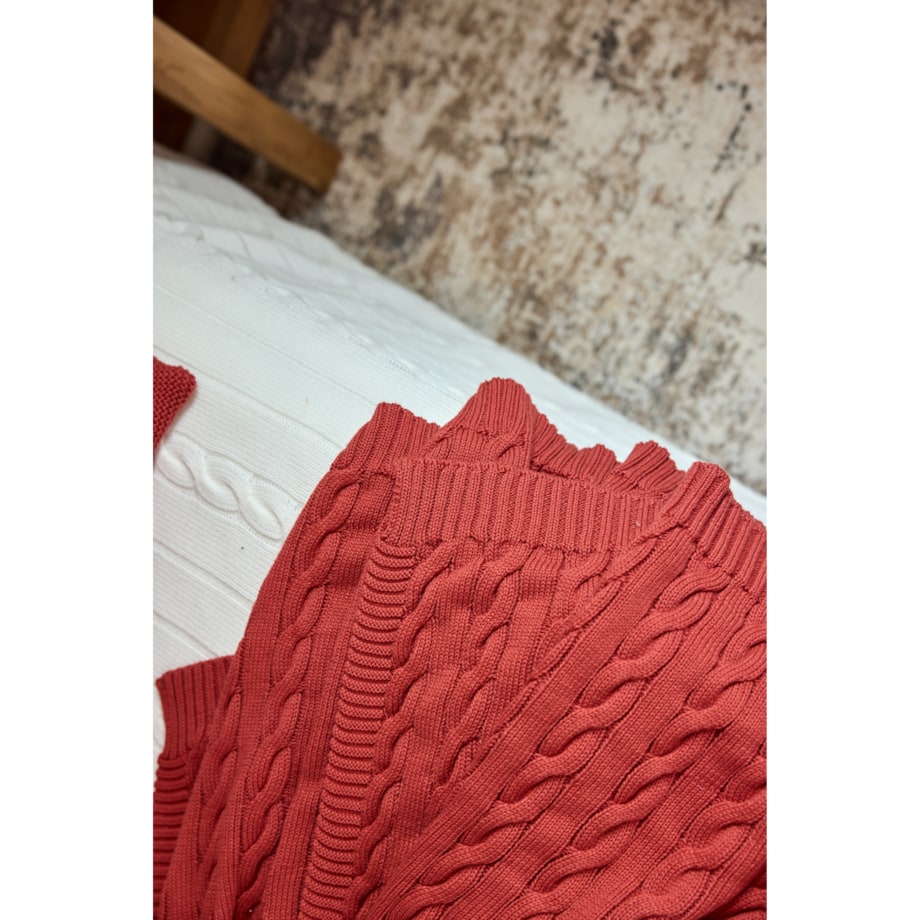 Pled warkocz ceglasty, 130 x 160 cm, La Manta