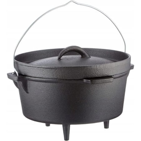 Żeliwny Kociołek Garnek Holenderski myśliwski na Nóżkach Żeliwny