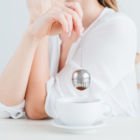 Sitko Zaparzacz do Zaparzania Herbaty Liściastej Ziół Stalowe do Szklanki