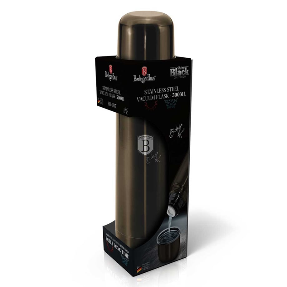 Termos stalowy 0.5L BERLINGER HAUS Metallic Shiny Black